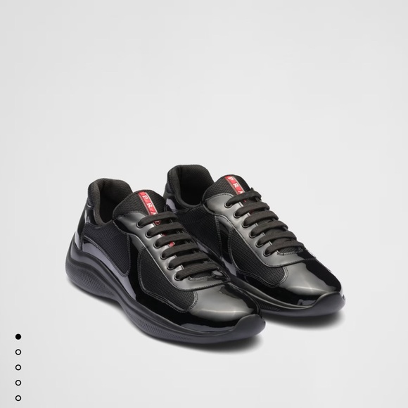 BRAND NEW NEVER WORN OUTSIDE PATENT LEATHER WORLD CUP PRADA MEN 5.5 - Picture 1 of 3